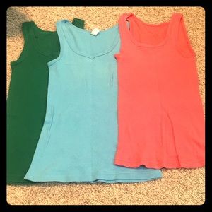 Three J.Crew tank tops